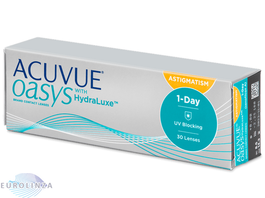 Купити 【Acuvue Oasys 1-Day with Hydraluxe for Astigmatism】 за найкращою ціною в інтернет-магазині ЄвроЛінза ✔️ Безкоштовна доставка ✔️ Оплата при отриманні ✔️ Гарантія якості! Acuvue Oasys 1-Day with Hydraluxe for Astigmatism фото klodjhast1_1